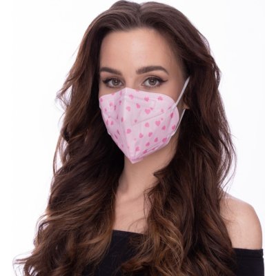 Balerina nanorespirátor FFP2 Pink hearts – Hledejceny.cz