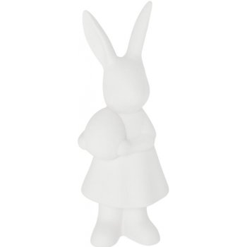 Storefactory Velikonoční dekorace ALICE 15 cm, bílá barva, porcelán