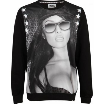 Fabric Sunglases Girl Sweater