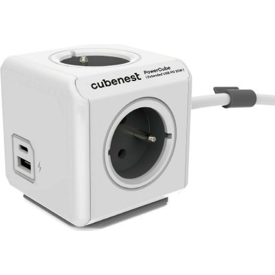 Cubenest PowerCube Extended USB A+C PD 20 W 1,5 m šedá – Zboží Živě