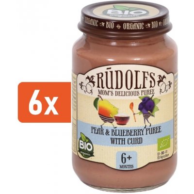 Rudolfs BIO hruška borůvky tvaroh 6 x 190 g – Zboží Dáma