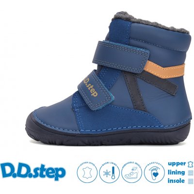 D.D.Step W073-52306B dětské zimní barefoot boty (modré) modrá – Hledejceny.cz