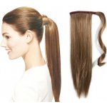 Clip in příčesek culík / cop 100% japonský kanekalon 60cm světle hnědý – Zboží Dáma