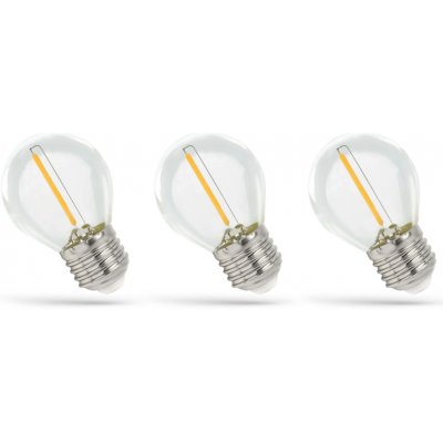 Spectrum LED filament žárovka G45 E27 1W 60 lm 2700K 3-pack – Hledejceny.cz