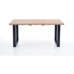 HALMAR Jídelní rozkládací stůl Mevon dub wotan/černý – Zboží Dáma