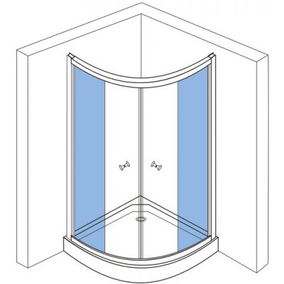 Aqualine Sklo pro BTR803, pevná část NDBTR803-02 – Zboží Dáma