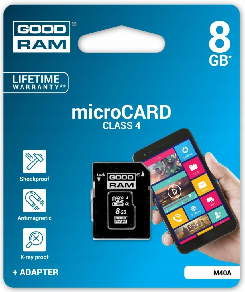 Goodram microSDHC 8 GB Class 4 M40A-0080R11