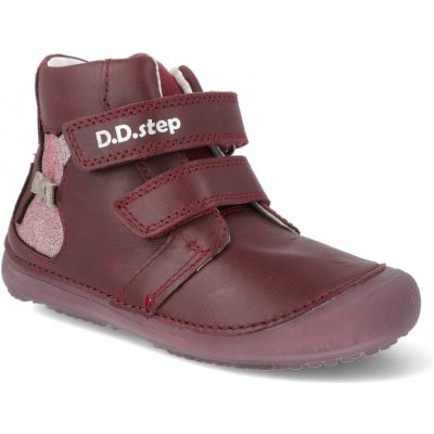 D.D.Step barefoot boty A063-35 Raspberry se svítící podrážkou vínové – Zboží Mobilmania