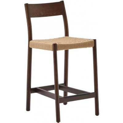 Kave Home Yalia 65 cm ořechová s výpletem – Zboží Mobilmania