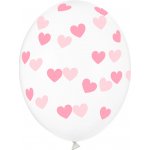 PartyDeco Balonek latex průhledný srdce růžová světlá 30 cm – Hledejceny.cz
