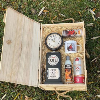 Bohemia Gifts dárkový dřevěný box pro hasiče uhas žízeň