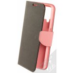 1Mcz Fancy Book flipové pouzdro pro Samsung Galaxy A22, Galaxy M22, Galaxy M32 černá růžová (black pink) – Zboží Živě