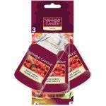 Yankee Candle Black Cherry papírová visačka 3 ks | Zboží Auto