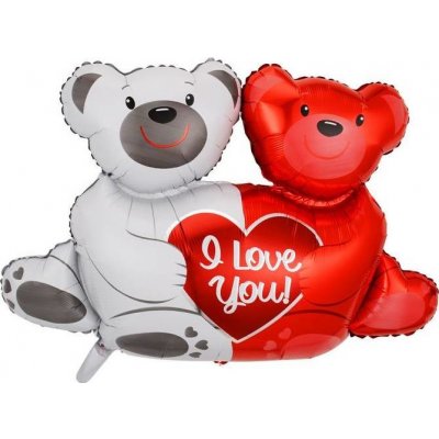 Cakesicq Fóliový balónek medvídci i love you 100x76cm – Zboží Dáma
