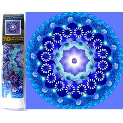 Norimpex Diamantové malování 7D obrázek 30 x 30cm Půlnoční mandala – Zboží Mobilmania