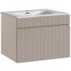 Koupelnový nábytek COMAD Závěsná skříňka s umyvadlem - ICONIC 82-60 cashmere, šířka 60 cm, kašmír