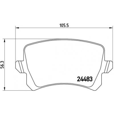 Sada brzdových destiček, kotoučová brzda BREMBO P 85 109