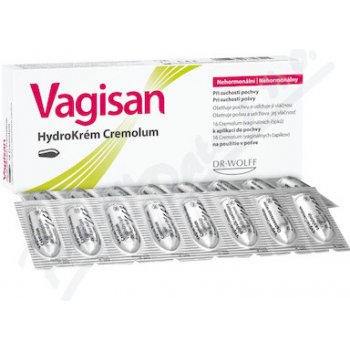 Vagisan HydroKrém Cremolum vaginální čípky 16 ks