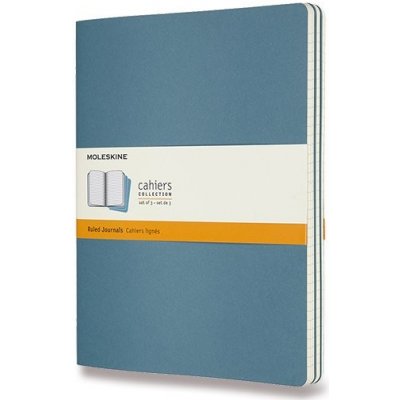Moleskine Sešity Cahier B5 linkovaný 3 ks tmavě tyrkysové – Zboží Dáma