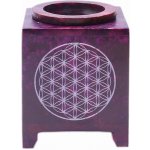 Mani Bhadra Aroma lampa Flower of life Květ života Mastek Fialová 10 x 7,5 cm – Zboží Mobilmania