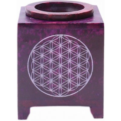 Mani Bhadra Aroma lampa Flower of life Květ života Mastek Fialová 10 x 7,5 cm – Zboží Dáma