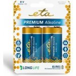 Eta Premium Alkaline 9V 6LR61 2ks ETA9VPREM2 – Zboží Živě