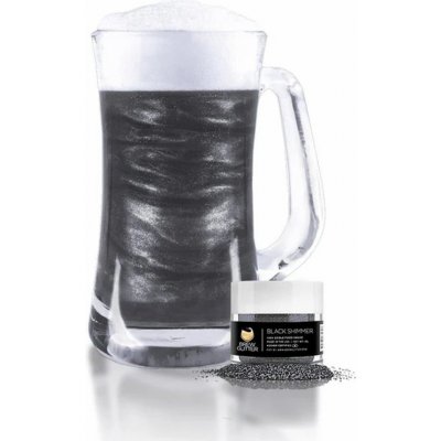 Brew Glitter Jedlé třpytky do nápojů černá Black Shimmer 4 g – Zboží Mobilmania