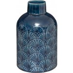 Atmosphera Dekorativní váza s vintage zdobením, Ø 12,5 cm x 21 cm, keramická, modrá tmavě modrý – Hledejceny.cz