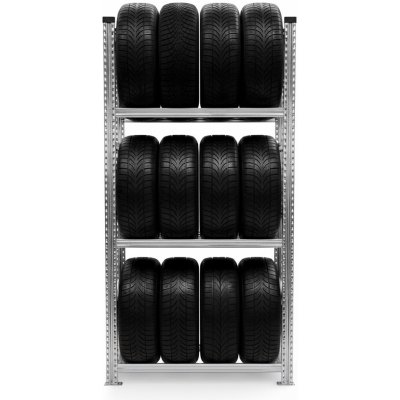 FP Systems Regál na pneumatiky s ráfkem 1972x900x500 mm 3 police přídavný stříbrný pozink – Sleviste.cz