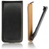 Pouzdro a kryt na mobilní telefon Sony ForCell Slim Flip Black pro Sony C1505 / C1605 Xperia E