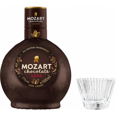Mozart Dark Chocolate 17% 0,5 l (dárkové balení 1 sklenice) – Zbozi.Blesk.cz