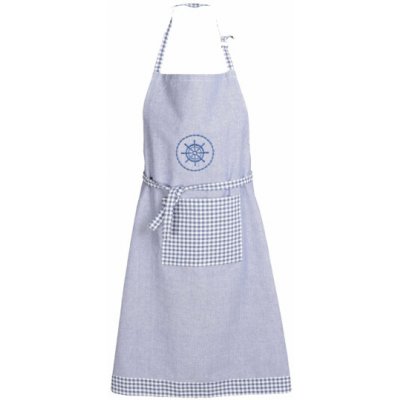 Forbyt Kuchyňská zástěra Káro a kruh modrá 70x90 cm – Sleviste.cz