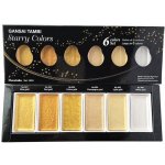 Kuretake Gansai Tambi Starry Colors Zlaté metalické akvarelové barvy sada 6 ks – Zboží Dáma