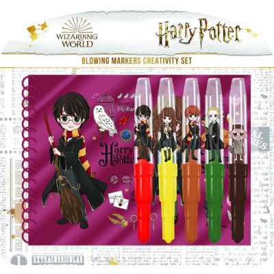 Jiri Models 3522-8 kreativní sada se zápisníkem a foukacími fixy Harry Potter 7 ks – Hledejceny.cz
