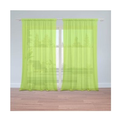 Sablio Záclony Limetková: 2ks 150x250cm – Hledejceny.cz