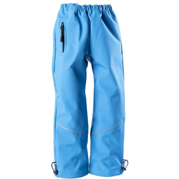 Dětské kalhoty Adellino softshellové kalhoty podšité fleecem středně modré