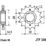 JT Sprockets JTF339-16RB – Zboží Mobilmania