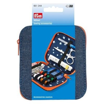 Cestovní šitíčko Prym denim oranžové – Zboží Dáma Cestovní šitíčko Prym denim oranžové – Zboží Dáma