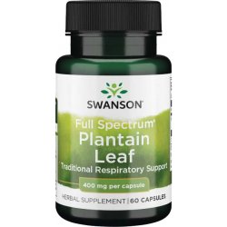 Swanson Plantain Jitrocel Větší 400 mg 60 kapslí