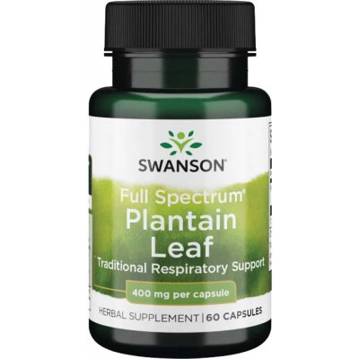 Swanson Plantain Jitrocel Větší 400 mg 60 kapslí