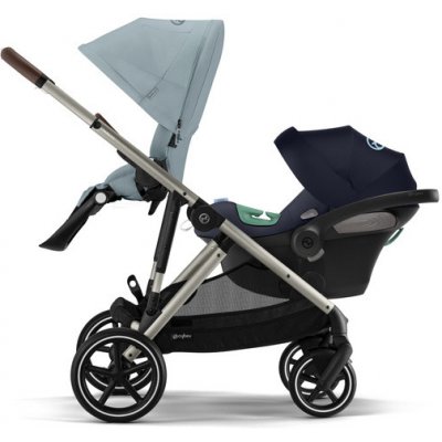 Cybex Gazelle S Rám Taupe Sky Blue + Cybex Aton S2 I-Size Autosedačka 0-13kg Ocean Blue + Adaptéry 2023 – Zbozi.Blesk.cz