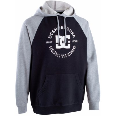 DC SHOES Unisex mikina s kapucí Nova Raglan černo-šedá – Zboží Mobilmania