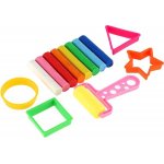 NARA Teddies Modelína/Plastelína 100g 8ks s vykrajovátky 4ks s válečkem na kartě 23x28x2cm – Zboží Mobilmania