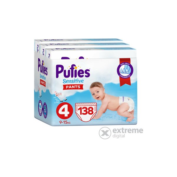 Pufies Pants Sensitive Maxi 4 9-15 kg 138 ks od 1 038 Kč - Heureka.cz