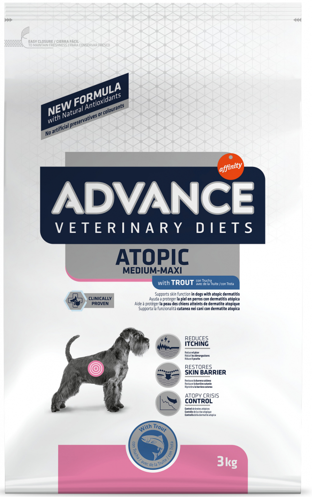 Advance Veterinary Diets Dog Avet Atopic Medium/Maxi pstruh 3 kg