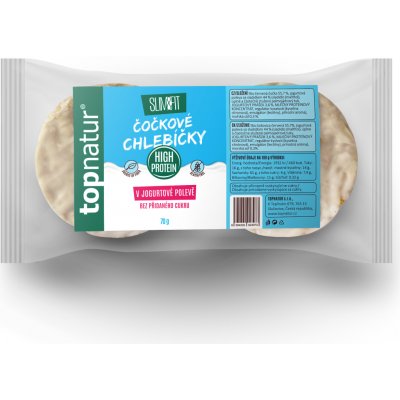 TOPNATUR Slim&fit Čočkové chlebíčky v jogurtové polevě 70 g – Sleviste.cz