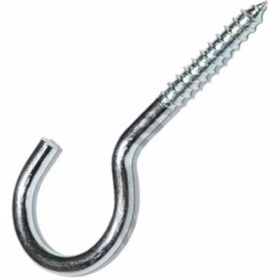 Háček s vrutem do dřeva / hmoždinky 100x6,2mm, zinek – Hledejceny.cz