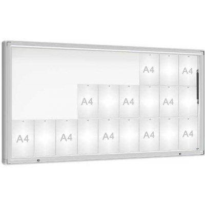 PROCITY Venkovní vitrína model 2000, 27 x A4, plexi, elox | Zboží Auto