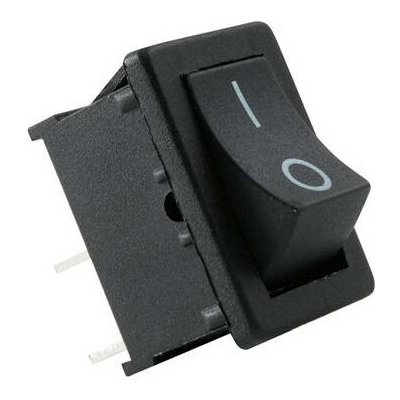 Tracon electric Kolébkový vypínač ON-OFF, 2-poloh. černý, 16A, 250V, 0-I IP 40 – Sleviste.cz