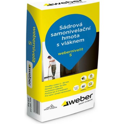 Hmota samonivelační podlahová weber nivelit S – 25 kg – Hledejceny.cz